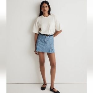MADEWELL Pleated Denim Mini